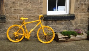 Yellow bike outside the Courthouse