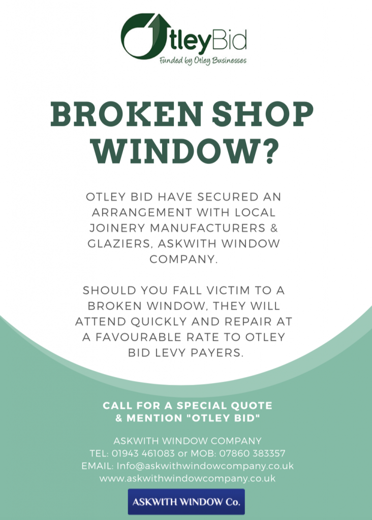 Otley BID Broken Window Poster