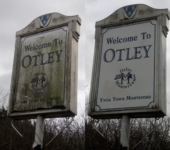 OTLEY BID CLEAN UP Welcome to Otley sign