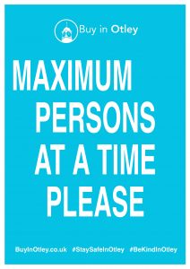 Max Persons Covid Otley BID poster