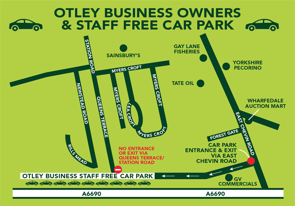 Otley Parking Trial Map